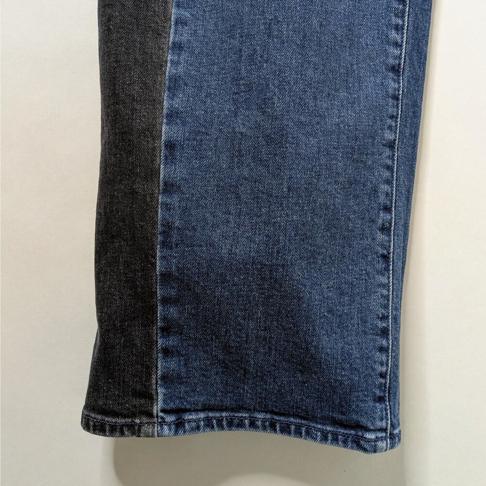 MOTHER Superior Half Pipe Flood 27 Black Blue Two Tone 98% Cotton Premium Denim - Picture 9 of 16